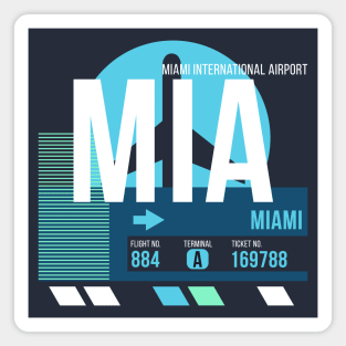 Miami (MIA) Airport // Sunset Baggage Tag Magnet